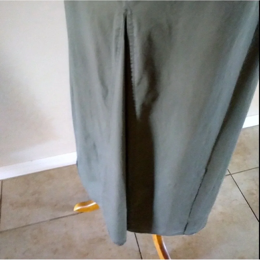 90s Vintage Olive Green Maxi Skirt‎ Low Waist A Line Full Length Skirt